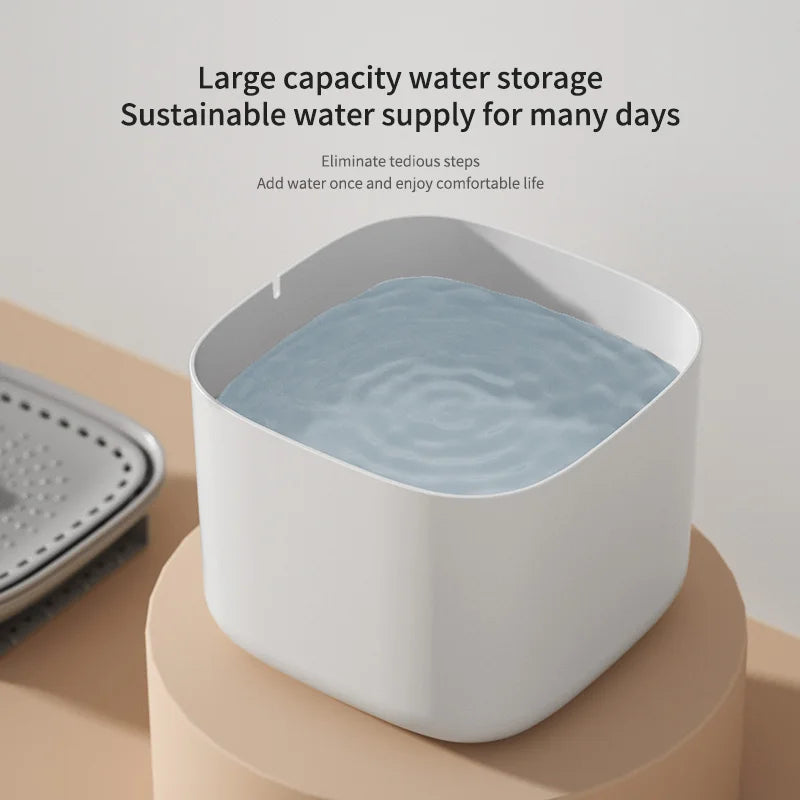3L cat water fountain, auto recirculate through filter, large capacity, USB electric electric connection, silent pump.