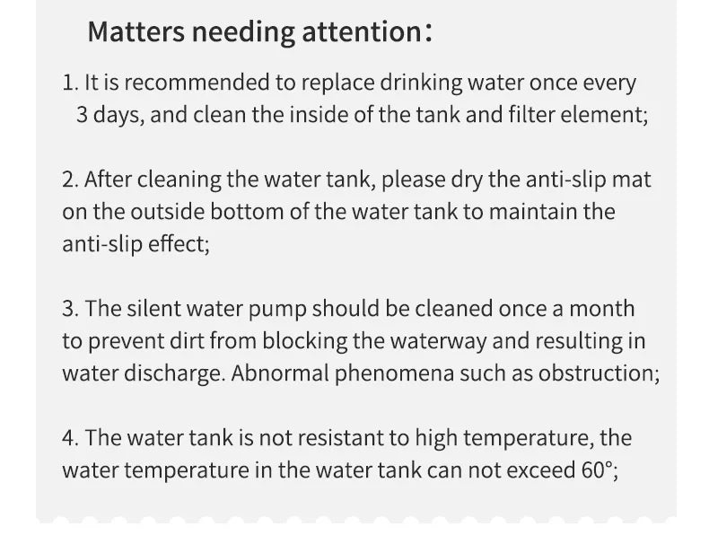 3L cat water fountain, auto recirculate through filter, large capacity, USB electric electric connection, silent pump.