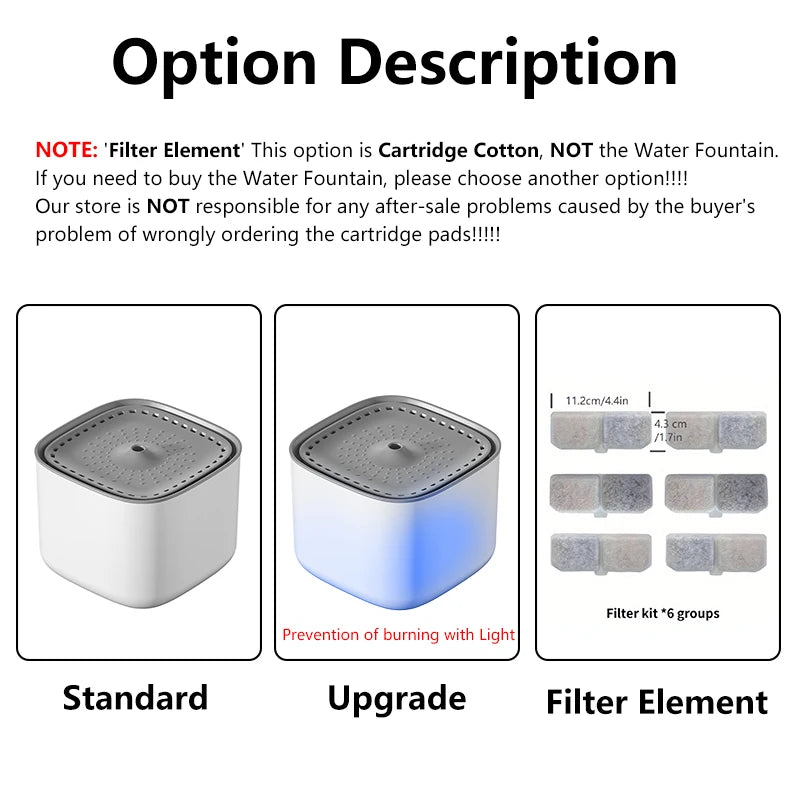 3L cat water fountain, auto recirculate through filter, large capacity, USB electric electric connection, silent pump.