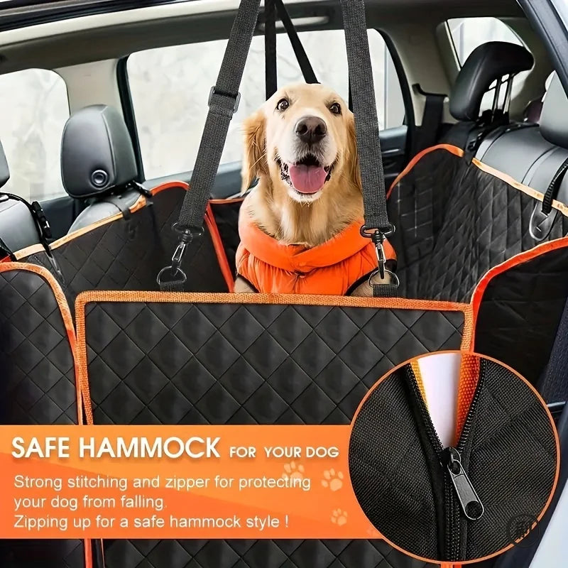 Car cushion for pets, ideal car seat cover, waterproof and scratch-resistant.
